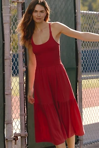 Nation Los Angeles Penelope Sleeveless Scoop-Neck Midi Dress