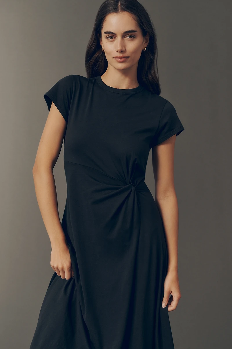 Nation Los Angeles Cotton Frida Twist Midi Dress