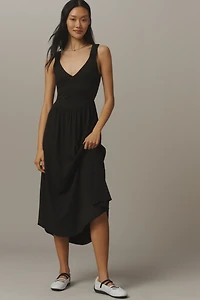 Nation Los Angeles Celine V-Neck Midi Dress