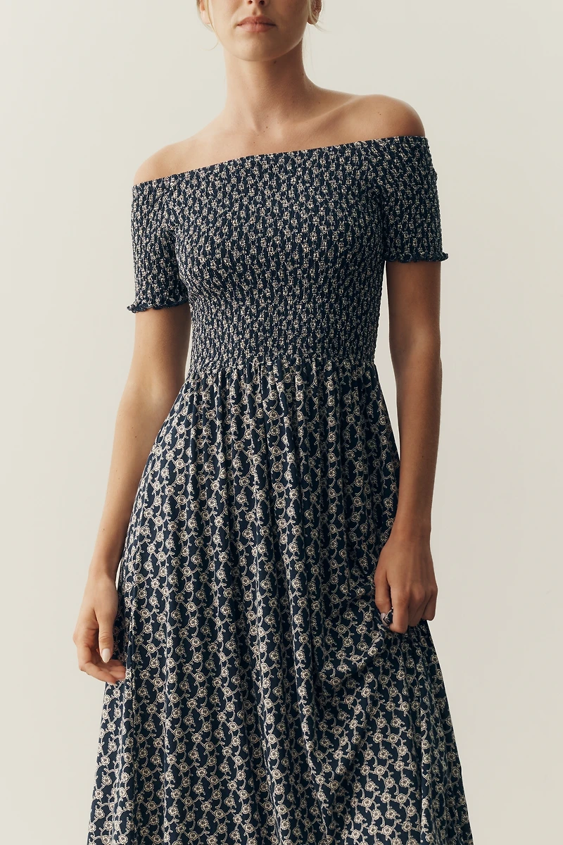 Nation Los Angeles Vivian 100% Pima Cotton Midi Dress