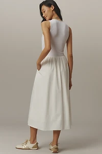 Bernardo Sleeveless Scoop Midi Dress