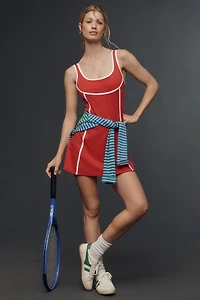 Daily Practice Sleeveless Piped Mini Dress