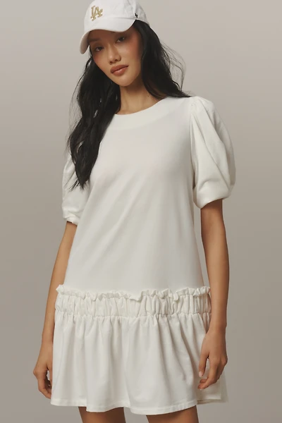English Factory Tiered Puff-Sleeve Mini Dress