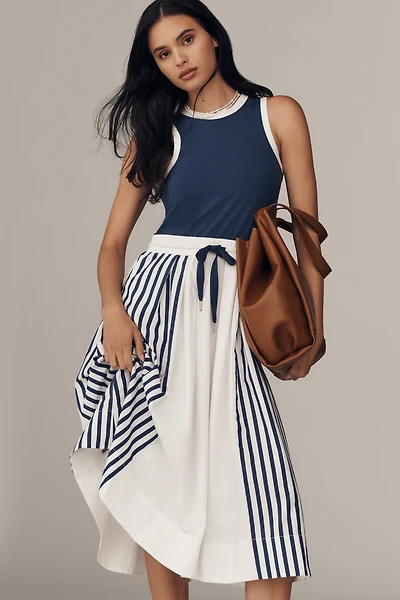 Daily Practice Drawstring Twofer Midi Dress