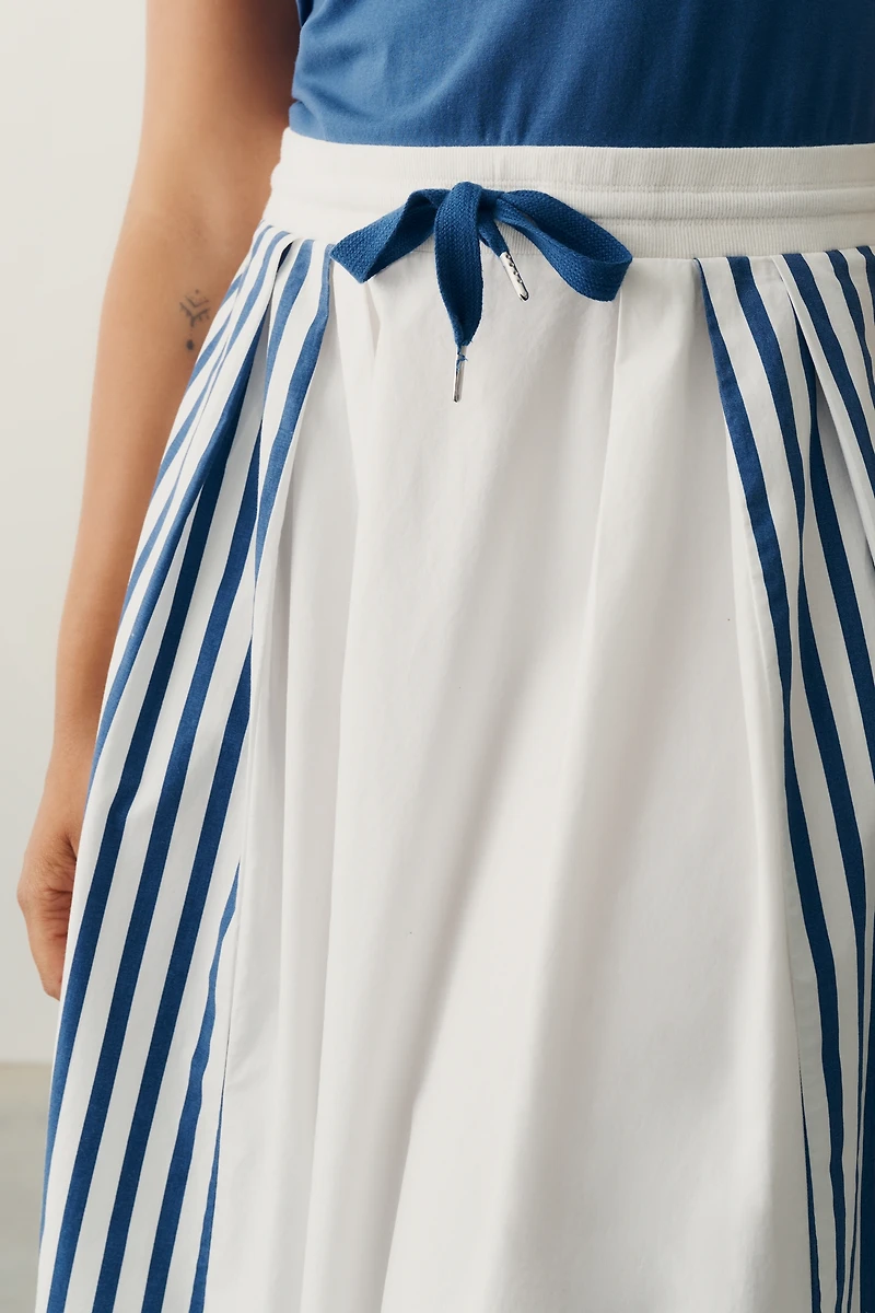 Daily Practice Drawstring Twofer Midi Dress