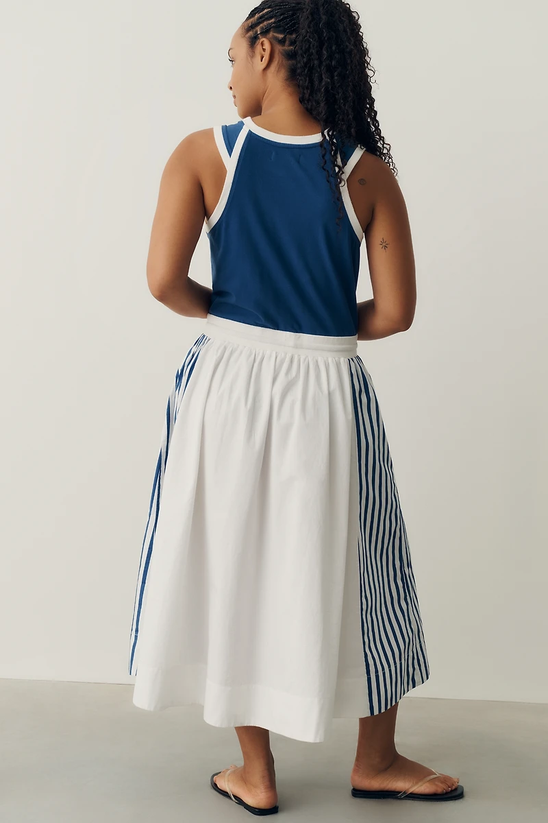 Daily Practice Drawstring Twofer Midi Dress