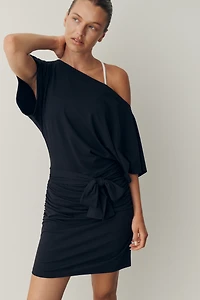 Daily Practice Off-Shoulder Waisted Mini Dress