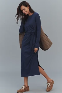 Daily Practice Tie Breaker Long-Sleeve Midi Dress