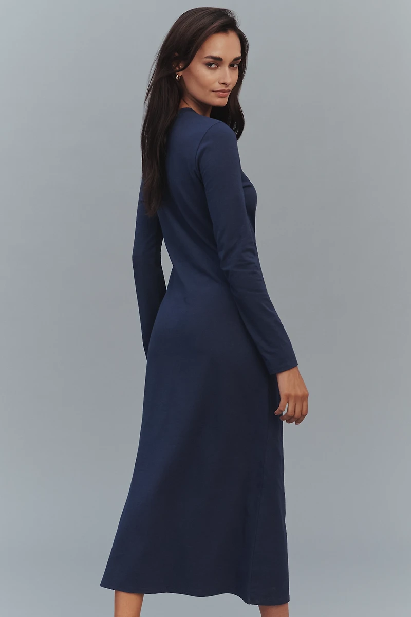 Daily Practice Tie Breaker Long-Sleeve Midi Dress