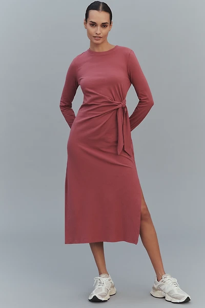 Daily Practice Tie Breaker Long-Sleeve Midi Dress