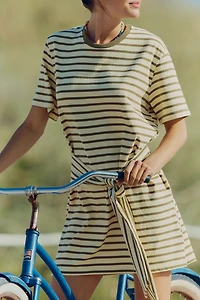 Daily Practice Tie-Waist Mini T-Shirt Dress