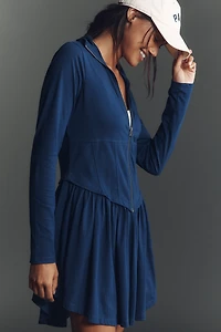 Daily Practice Taylor Long-Sleeve Zip-Front Mini Dress