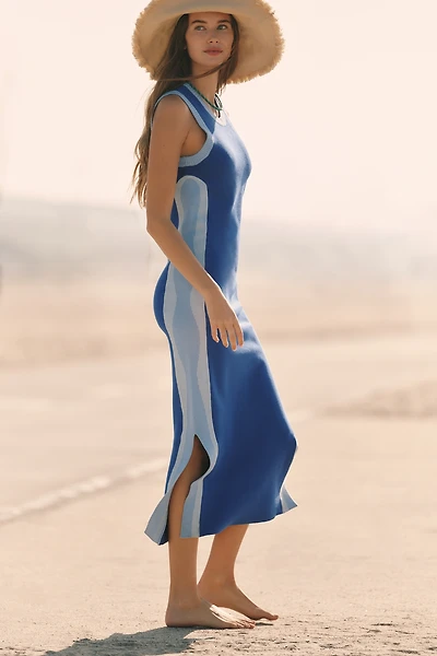 Daily Practice Sleeveless Crew-Neck Knit Midi Dress