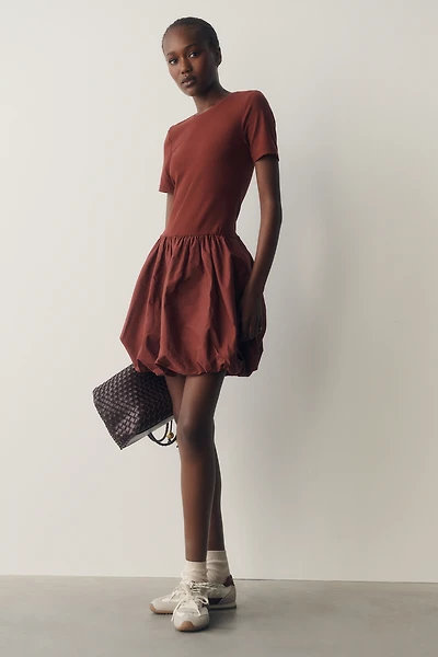 Daily Practice Drop-Waist Bubble Mini Dress