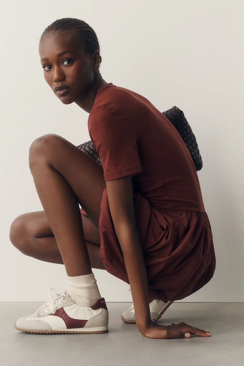 Daily Practice Drop-Waist Bubble Mini Dress