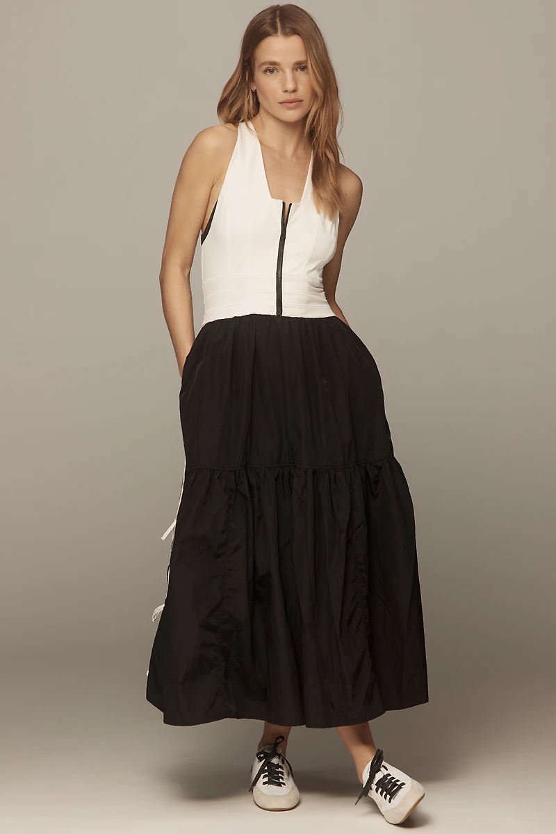 Daily Practice A-Line Scoop-Neck Midi Dress