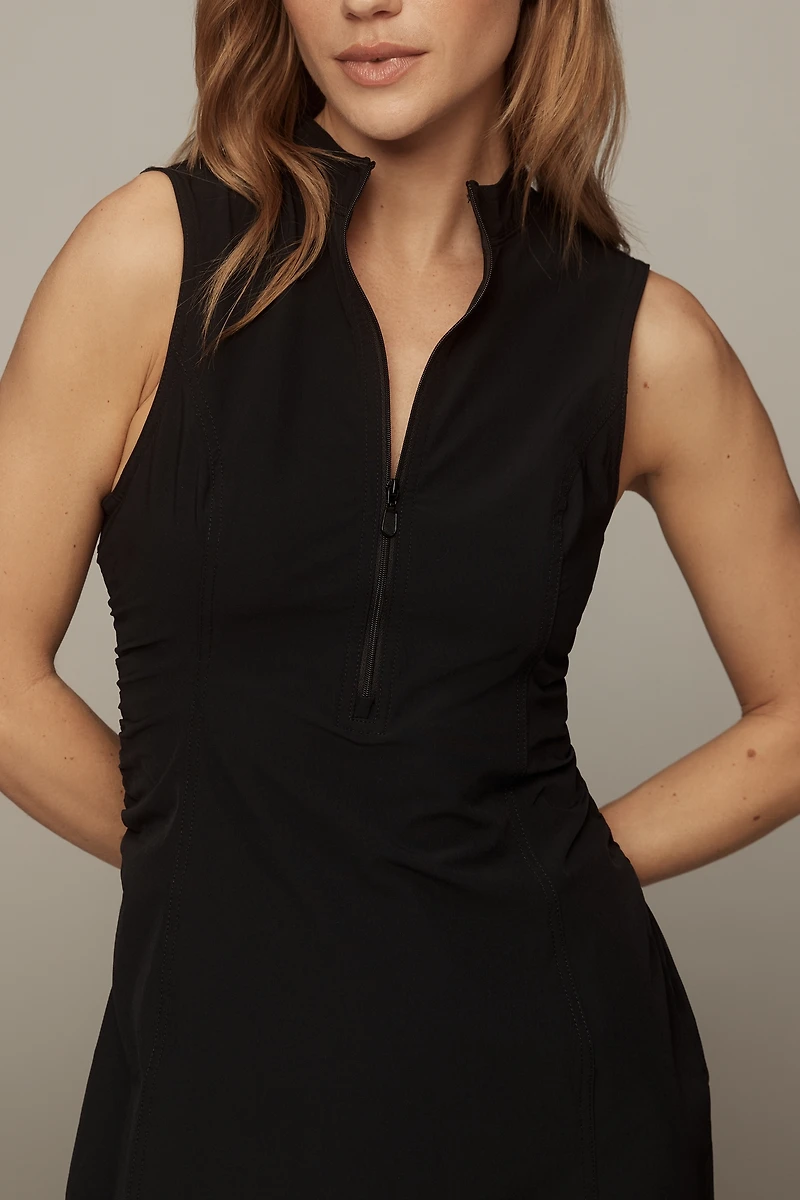 Daily Practice Shirred Mini Dress