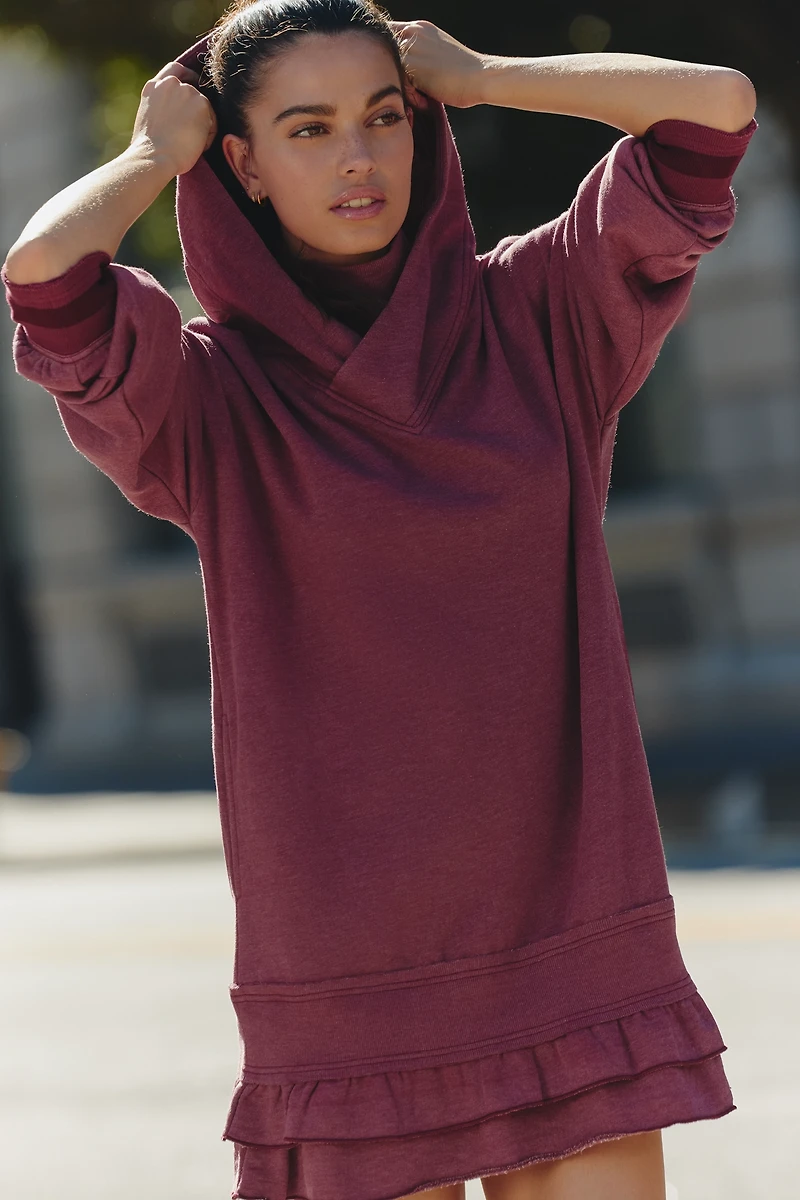 Daily Practice Long-Sleeve Ruffled Mini Dress