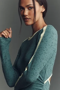 Daily Practice Long-Sleeve Fitted Midi Dress