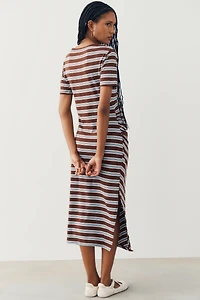 Daily Practice Striped Tee Midi Dress