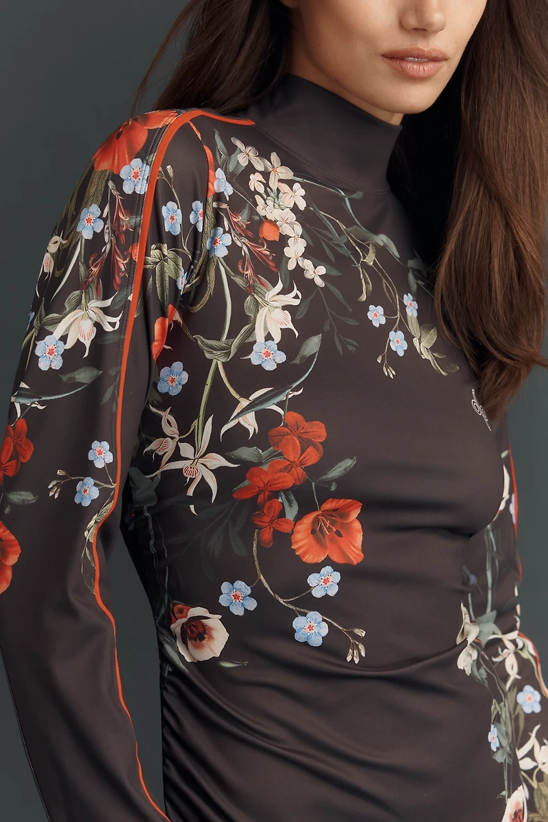 Daily Practice Long-Sleeve Piped Mini Dress