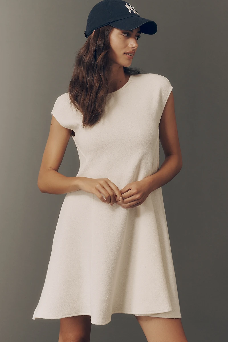 Daily Practice Textured Cap-Sleeve Dress
