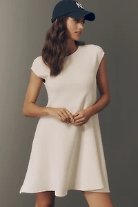 Daily Practice Textured Cap-Sleeve Dress