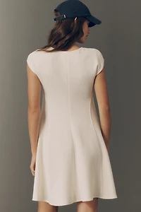 Daily Practice Textured Cap-Sleeve Dress