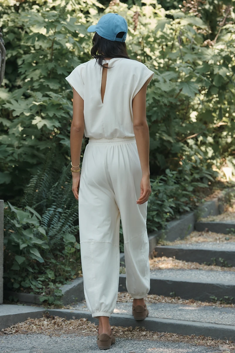 Daily Practice Short Sleeve Knit Jumpsuit