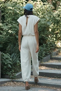 Daily Practice Short Sleeve Knit Jumpsuit