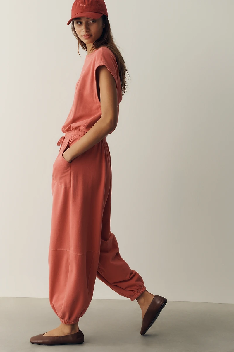Daily Practice Short Sleeve Knit Jumpsuit
