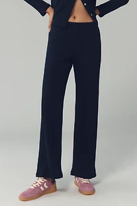 DONNI. Ribbed Crop Sweater Pants