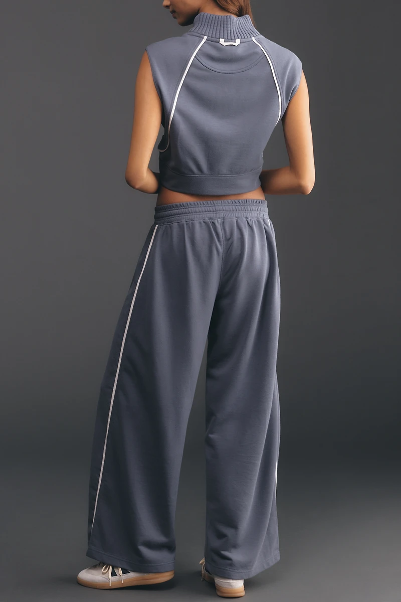 Daily Practice Piped Wide-Leg Pants