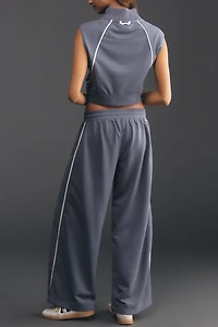 Daily Practice Piped Wide-Leg Pants