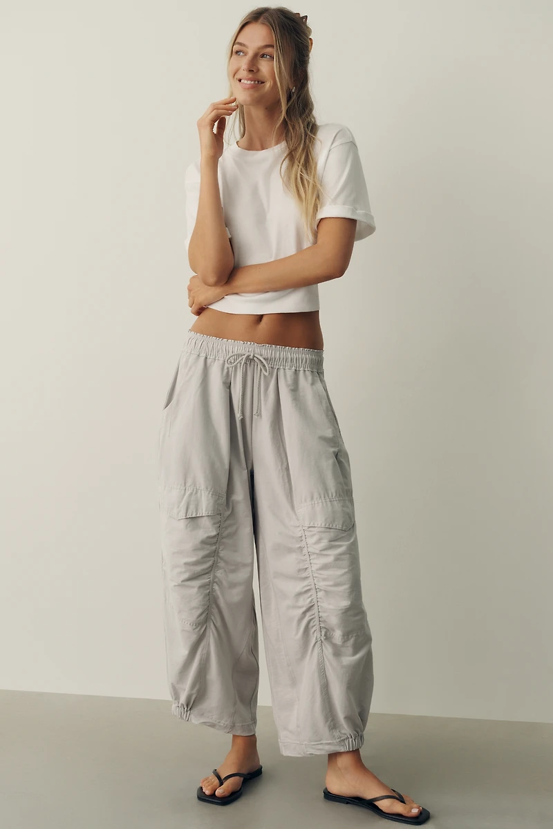 Daily Practice Lifeboat Wide-Leg Cropped Utility Pants