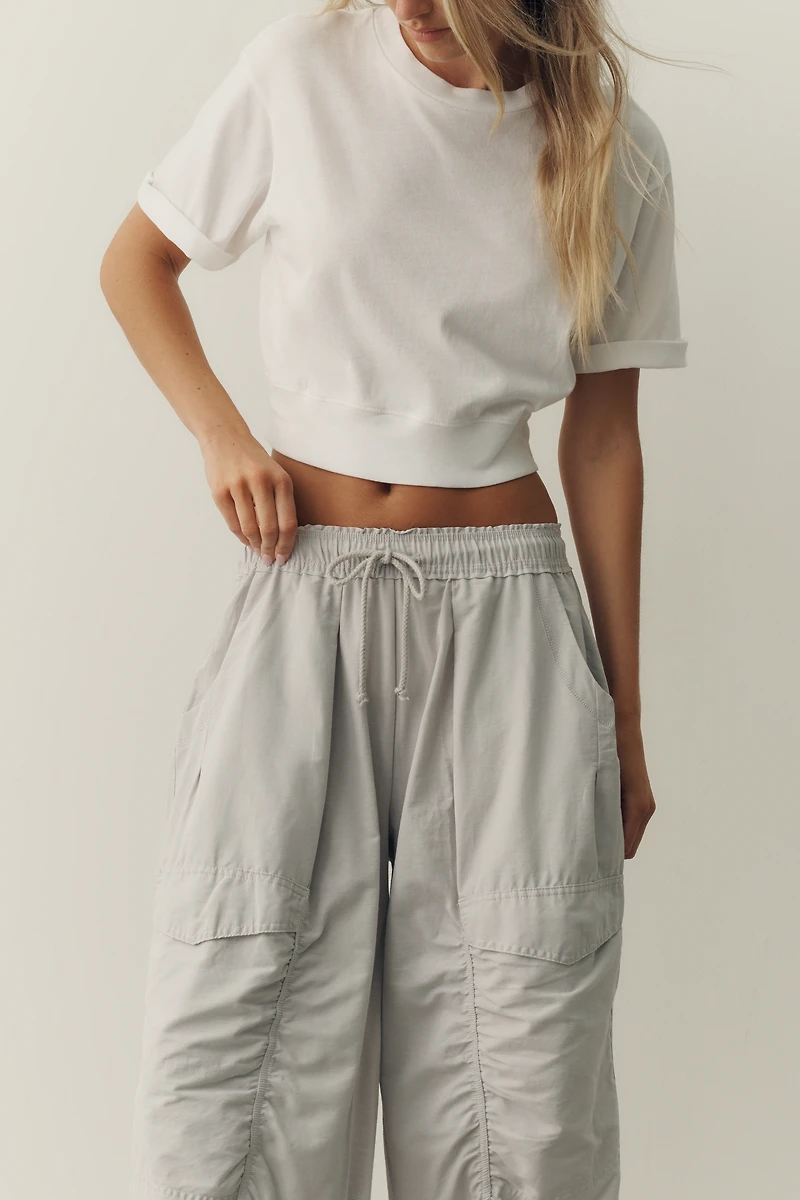 Daily Practice Lifeboat Wide-Leg Cropped Utility Pants