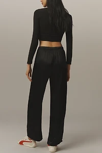 Michael Stars Jacqueline Satin Wide-Leg Pants