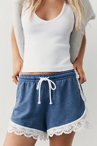 Daily Practice Lace Terry Shorts