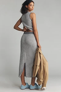 Varley Mairead Ribbed Knit Midi Skirt