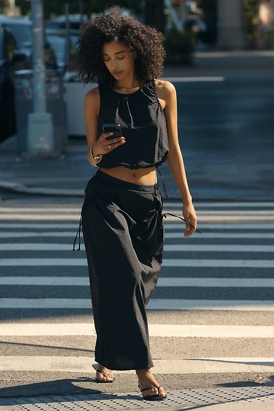Daily Practice Nylon Midi Skirt