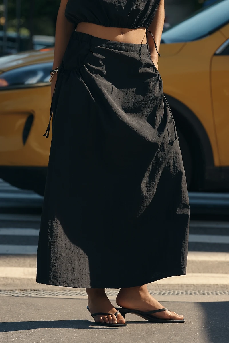 Daily Practice Nylon Midi Skirt