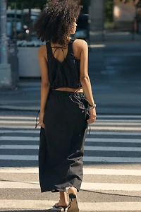 Daily Practice Nylon Midi Skirt