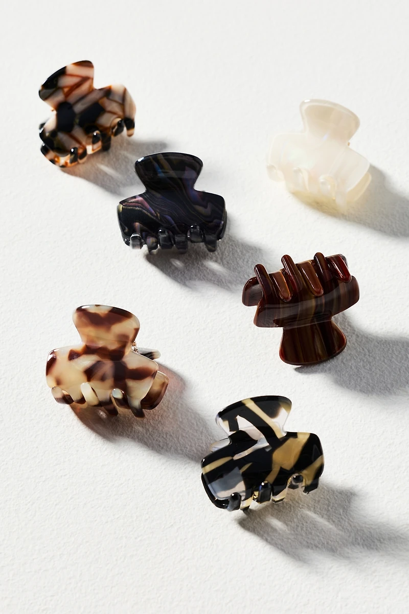 Speckled Mini Hair Clip Set