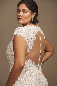 Wtoo by Watters Philomene Lace Cap-Sleeve Wedding Gown