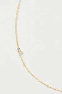 Maya Brenner 14k Yellow Gold Asymmetric Birthstone Necklace