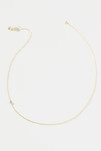 Maya Brenner 14k Yellow Gold Asymmetric Birthstone Necklace