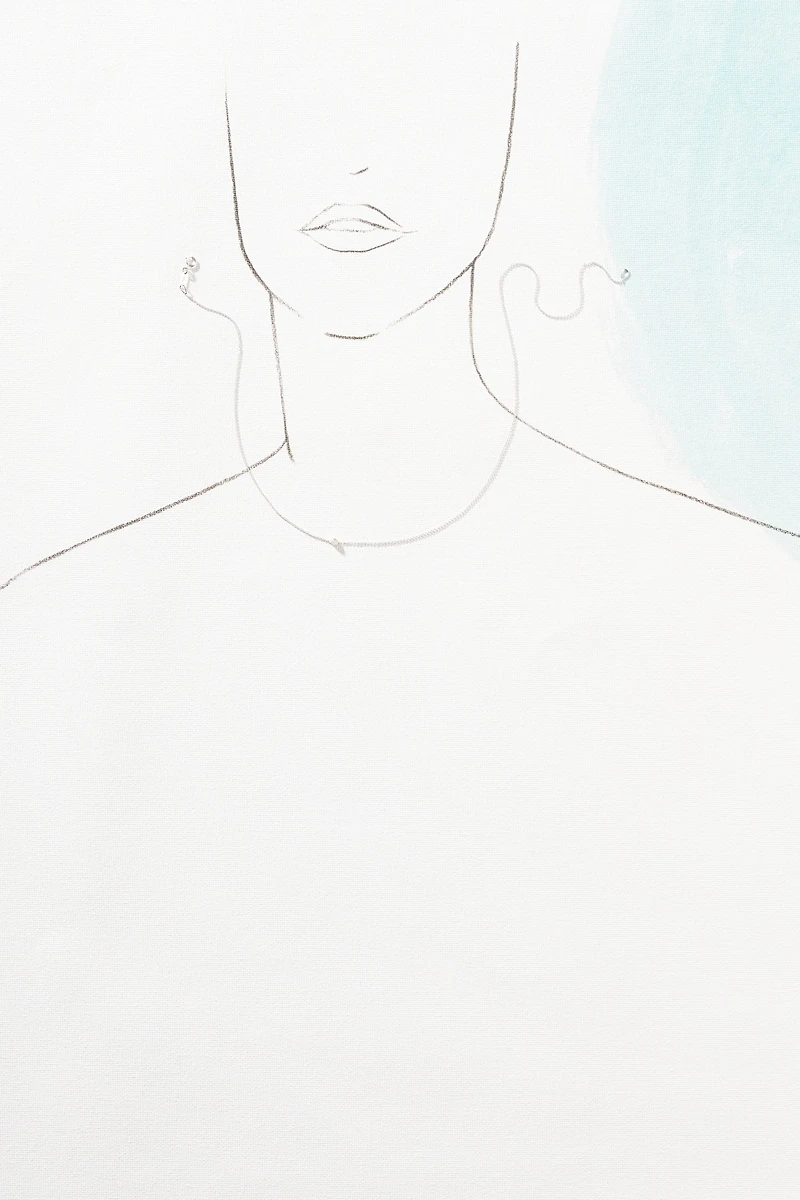 Maya Brenner 14K White Gold Asymmetric Birthstone Necklace