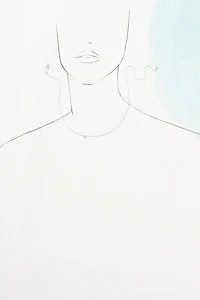 Maya Brenner 14K White Gold Asymmetric Birthstone Necklace