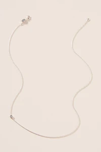 Maya Brenner 14K White Gold Asymmetric Birthstone Necklace
