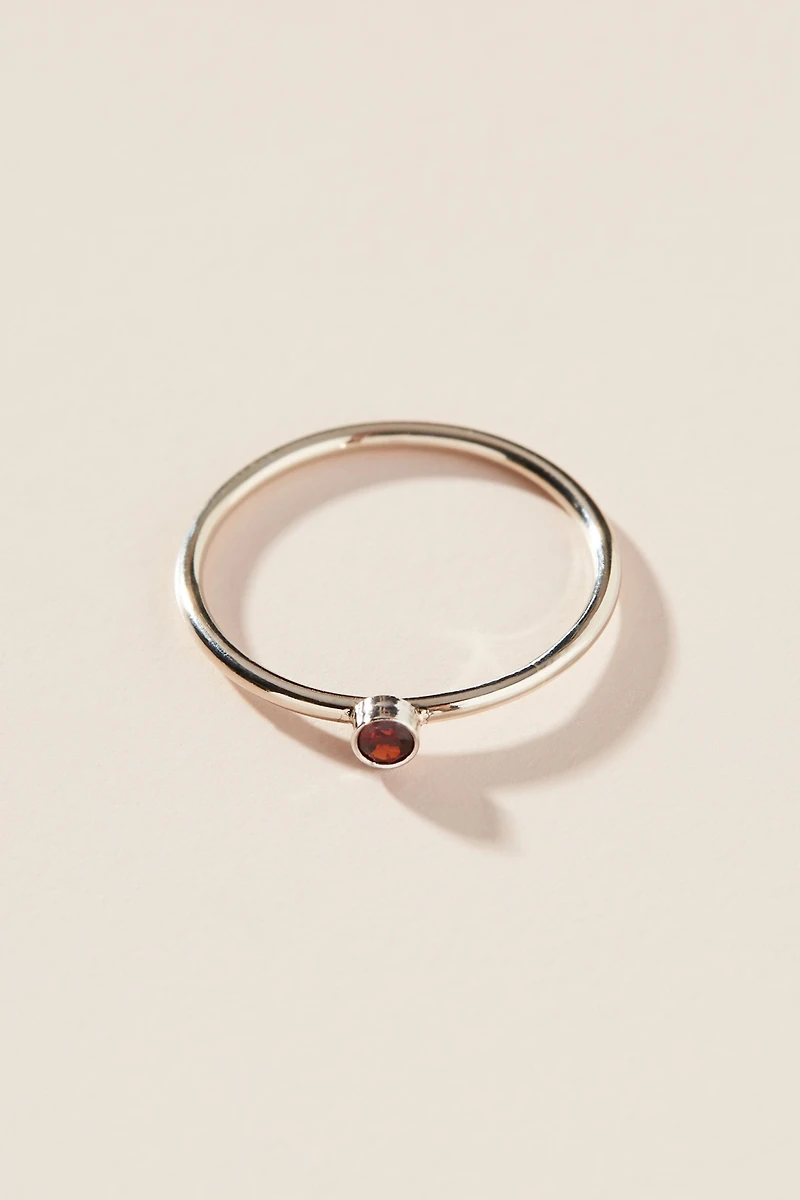 Maya Brenner 14K White Gold Birthstone Ring